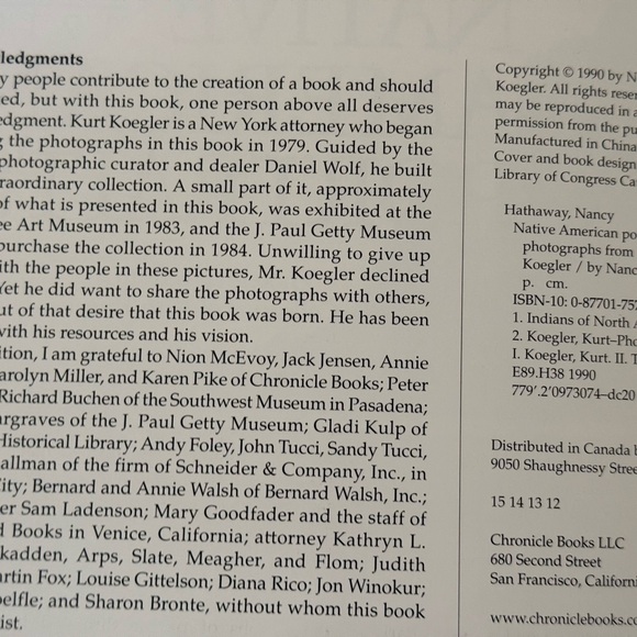 Native American Portraits Book 1862 - 1918 text by Nancy Hathaway - Picture 6 of 10